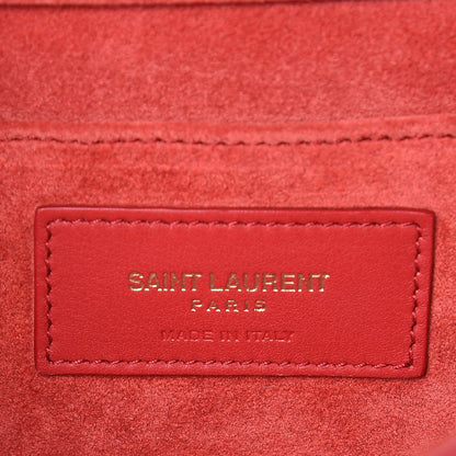 Saint Laurent Calfskin Classic Y Ligne Clutch Red 6 of 17
