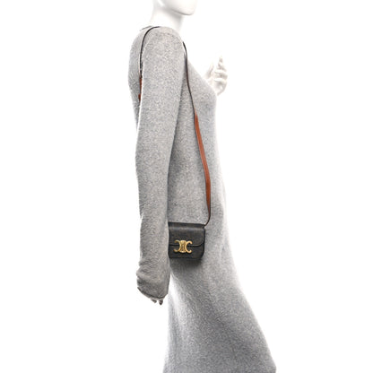 Celine Triomphe Canvas Calfskin Mini Triomphe Tan 2 of 10