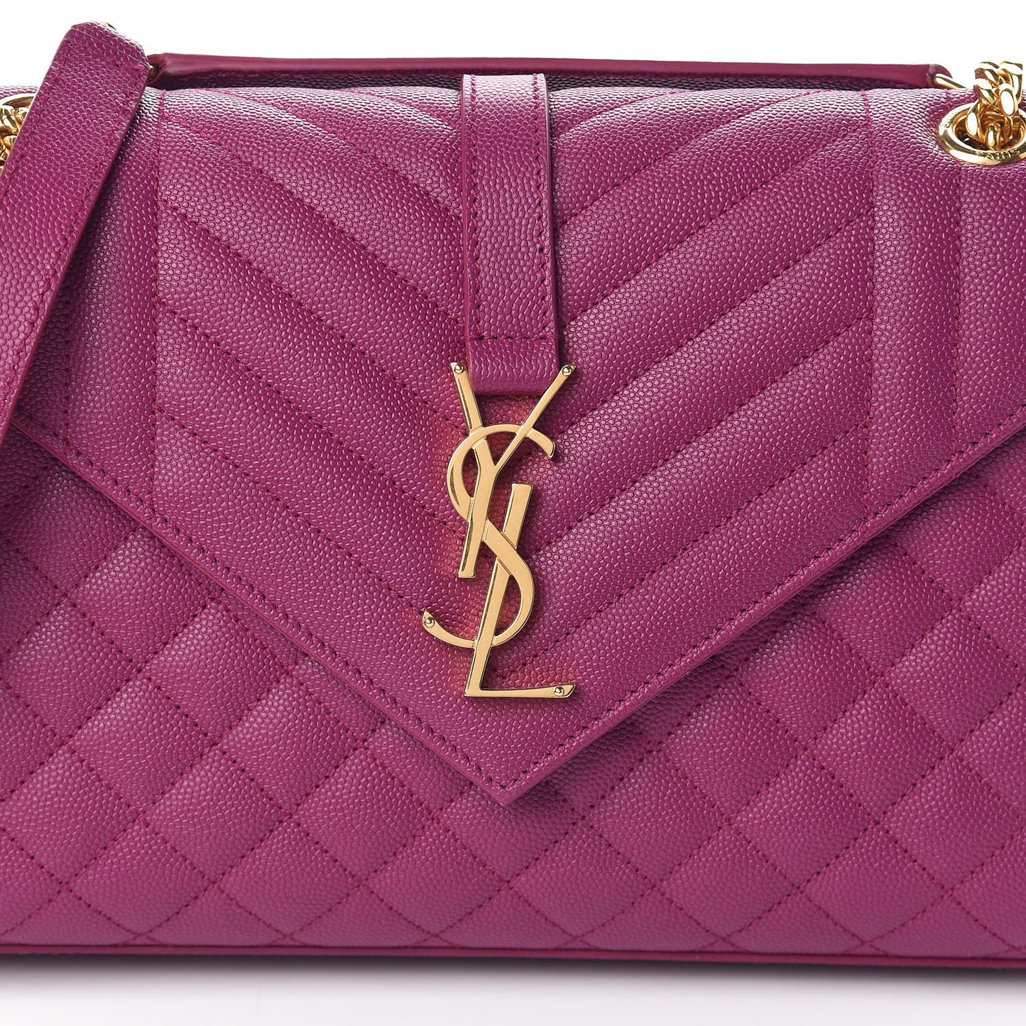 Grain De Poudre Medium Tri-Quilt Monogram Satchel Purple
