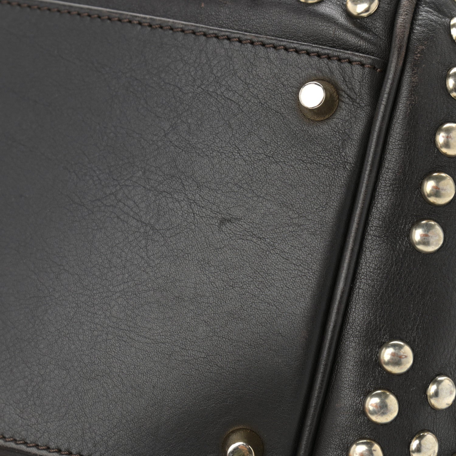 Burberry Lambskin Bridle Studs Large Canterbury Tote Dark Brown 15 of 16