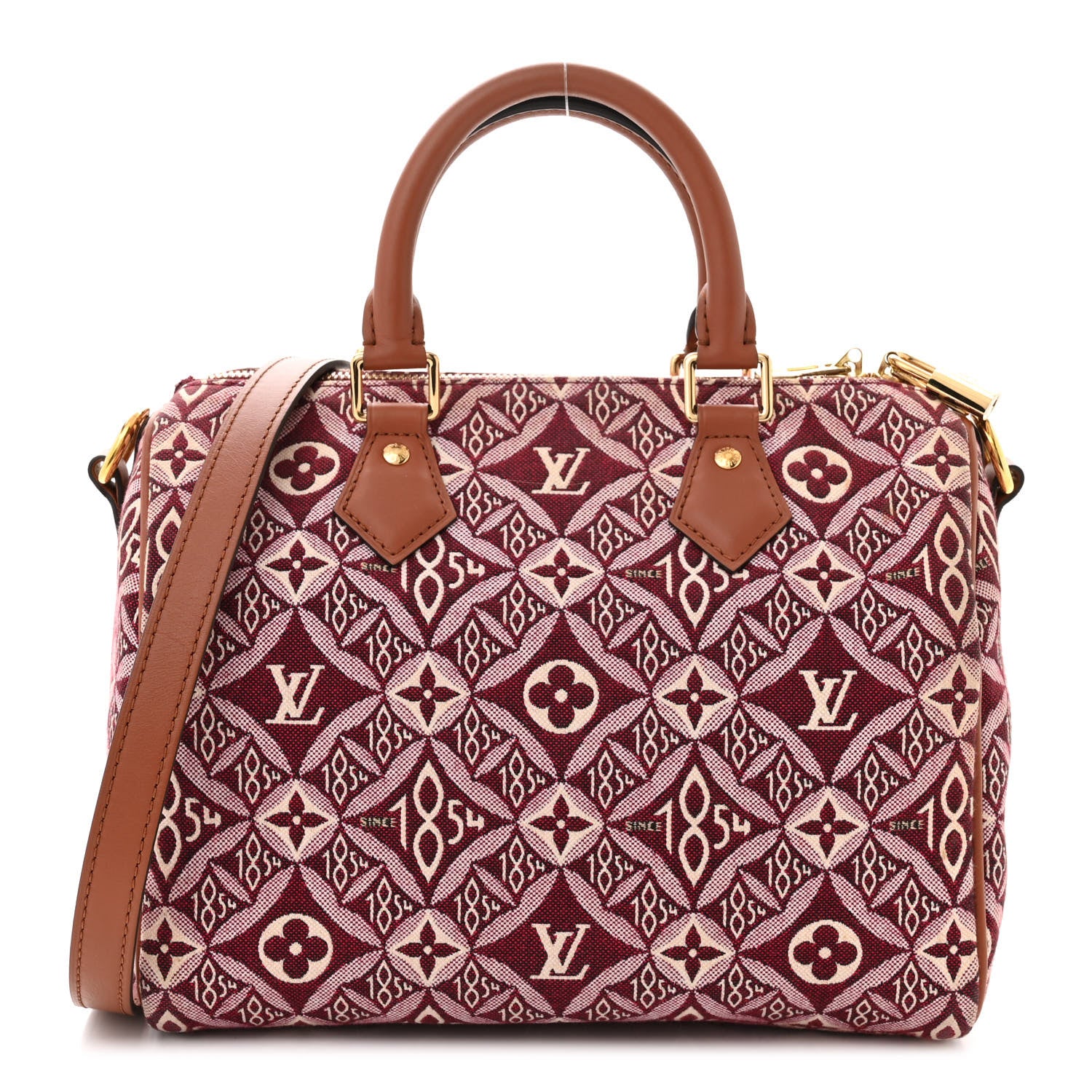 Louis Vuitton Jacquard Since 1854 Speedy Bandouliere 25 Bordeaux 1 of 9