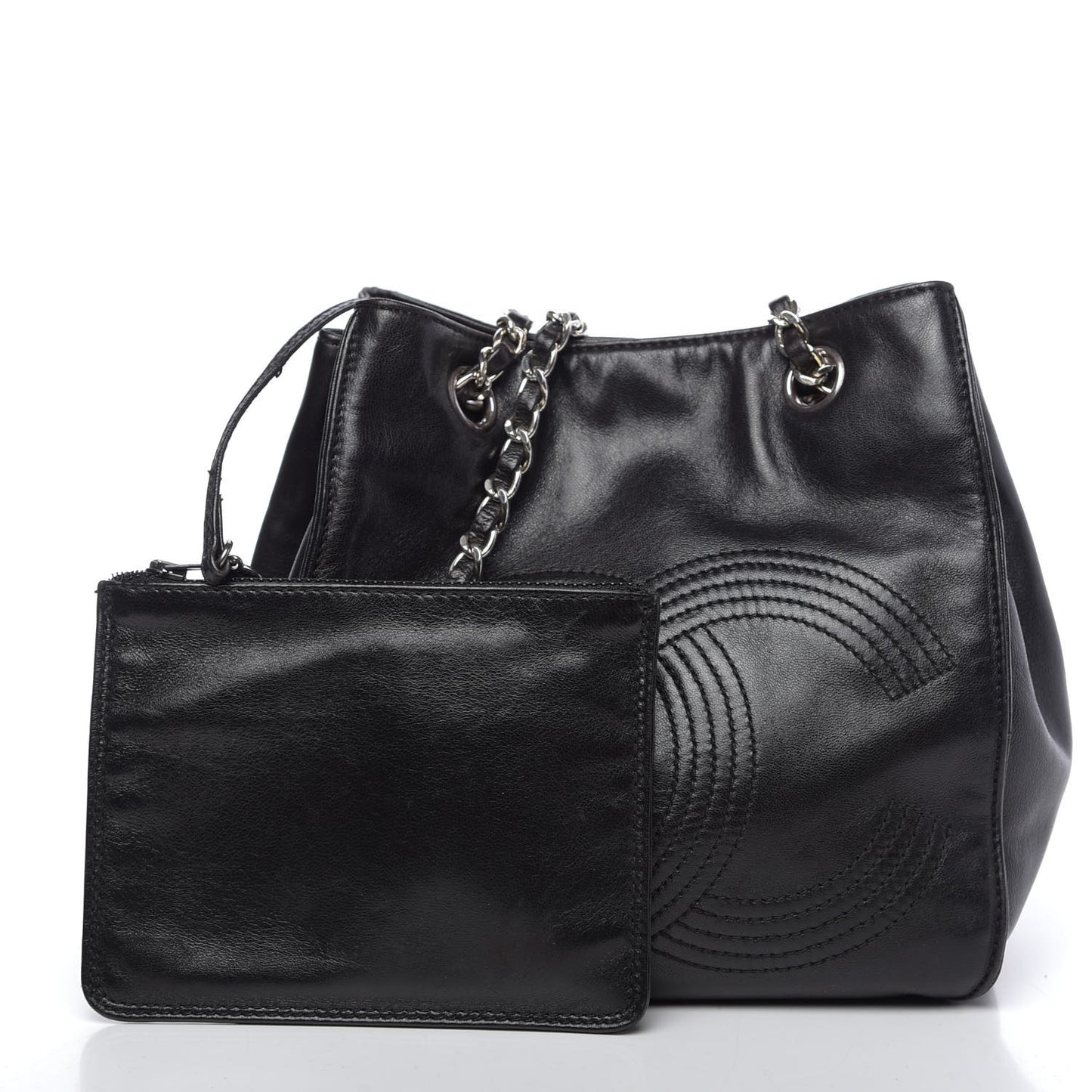 Lambskin CC Shoulder Bag Black