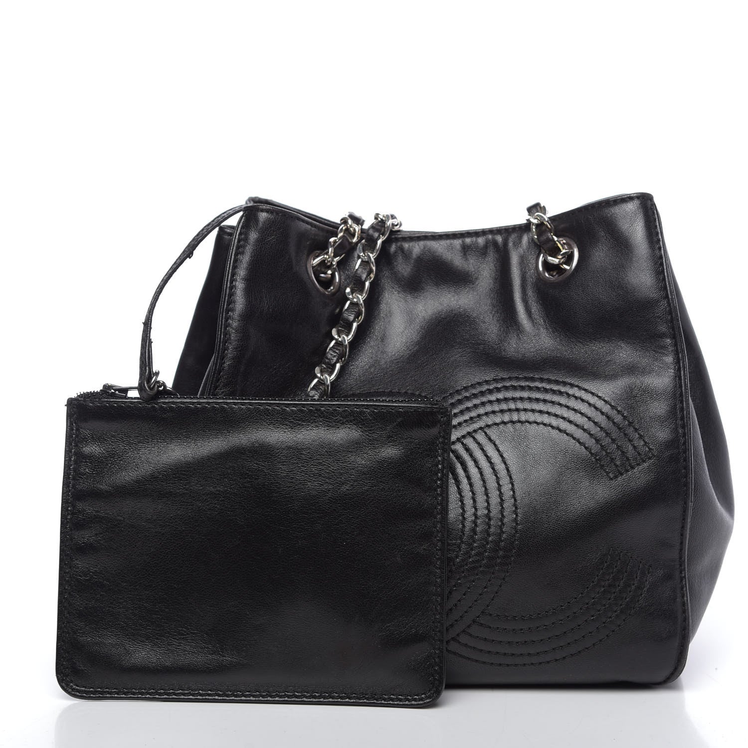 Chanel Lambskin CC Shoulder Bag Black 3 of 11