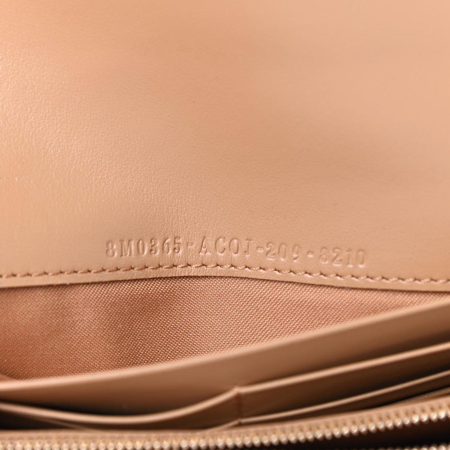 Vitello Termolagoon F is Fendi FF 1974 Embossed Continental Envelope Wallet On Chain Miele Scuro