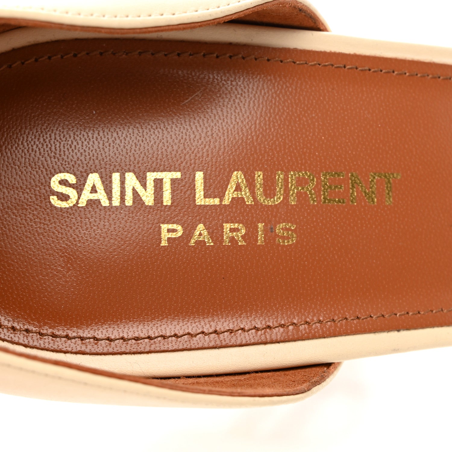 Saint Laurent Calfskin Opyum Sandals 42 Real Beige 7 of 12