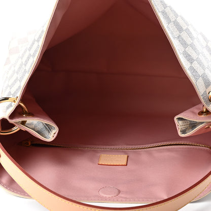 Louis Vuitton Damier Azur Graceful MM Rose Ballerine 4 of 4