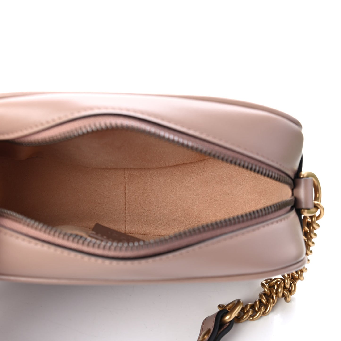 Calfskin Matelasse Mini GG Marmont Chain Shoulder Bag Porcelain Rose