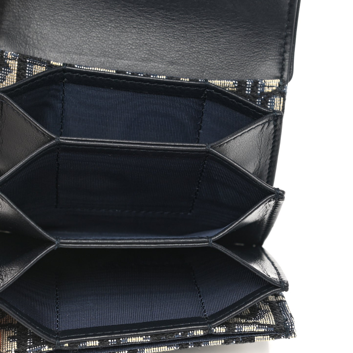 Oblique Saddle 5-Gusset Card Holder Blue