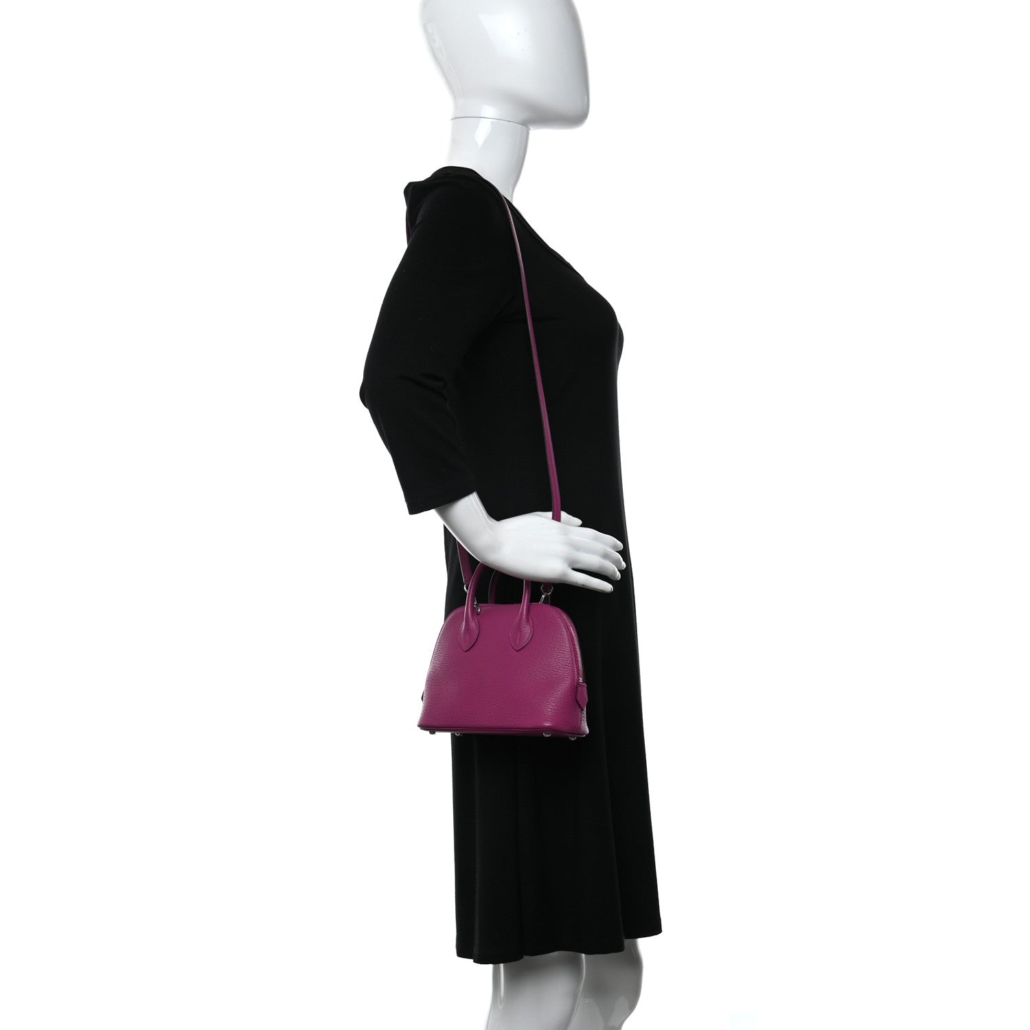 Hermes Chevre Mysore Mini 1923 Bolide Rose Pourpre 2 of 10