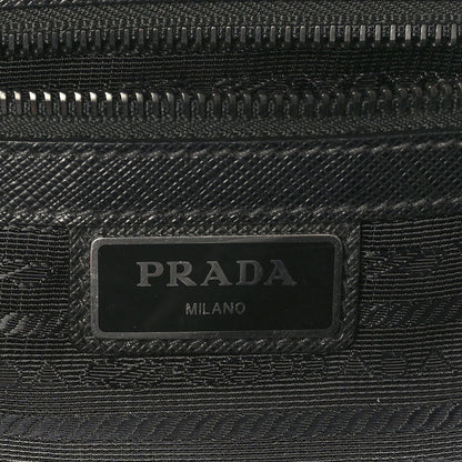 Prada Tessuto Saffiano Medium Brique Crossbody Bag Black 7 of 9