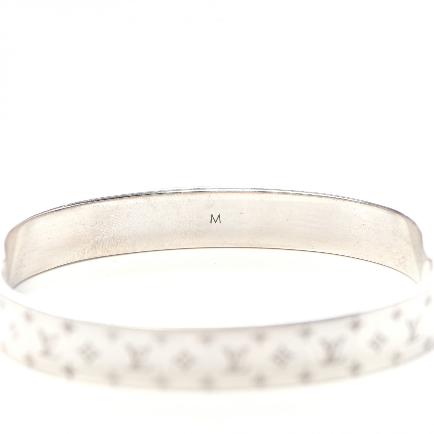 Brass Palladium Plated Nanogram Cuff M Silver