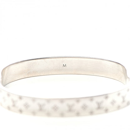 Louis Vuitton Brass Palladium Plated Nanogram Cuff M Silver 5 of 6
