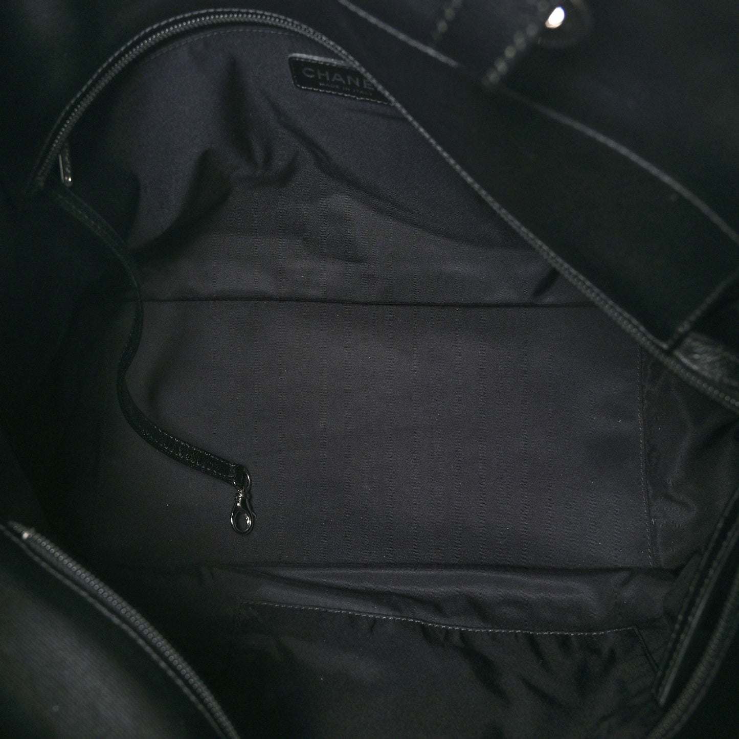 Coated Canvas Quilted Large Paris Biarritz Tote Black