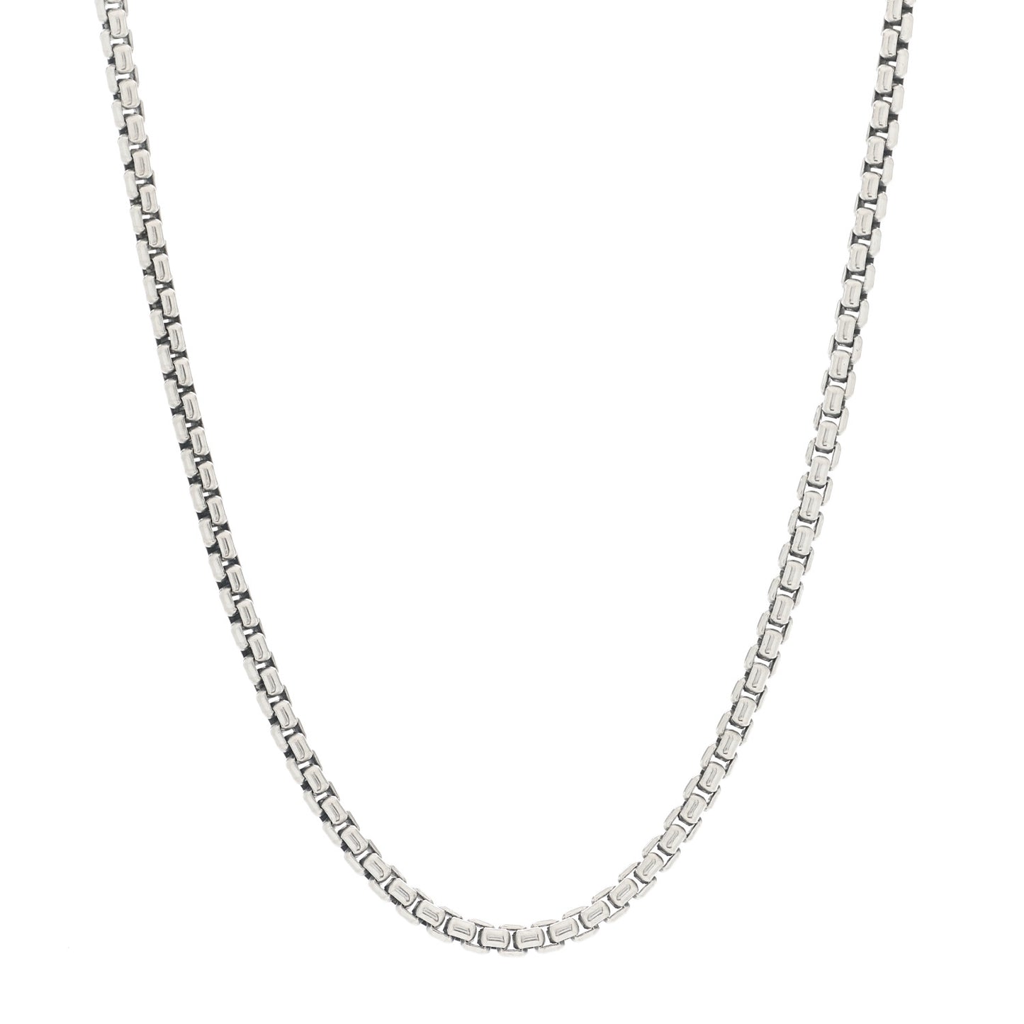 Sterling Silver 14K Yellow Gold 3.6mm Box Chain Necklace 16"