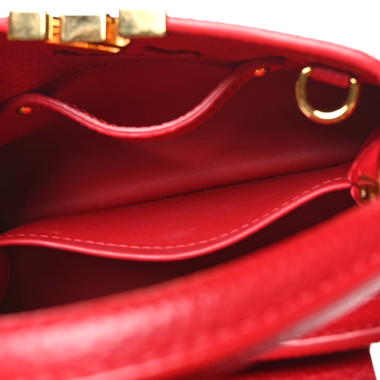 Louis Vuitton Taurillon Mini Capucines Scarlet 6 of 11