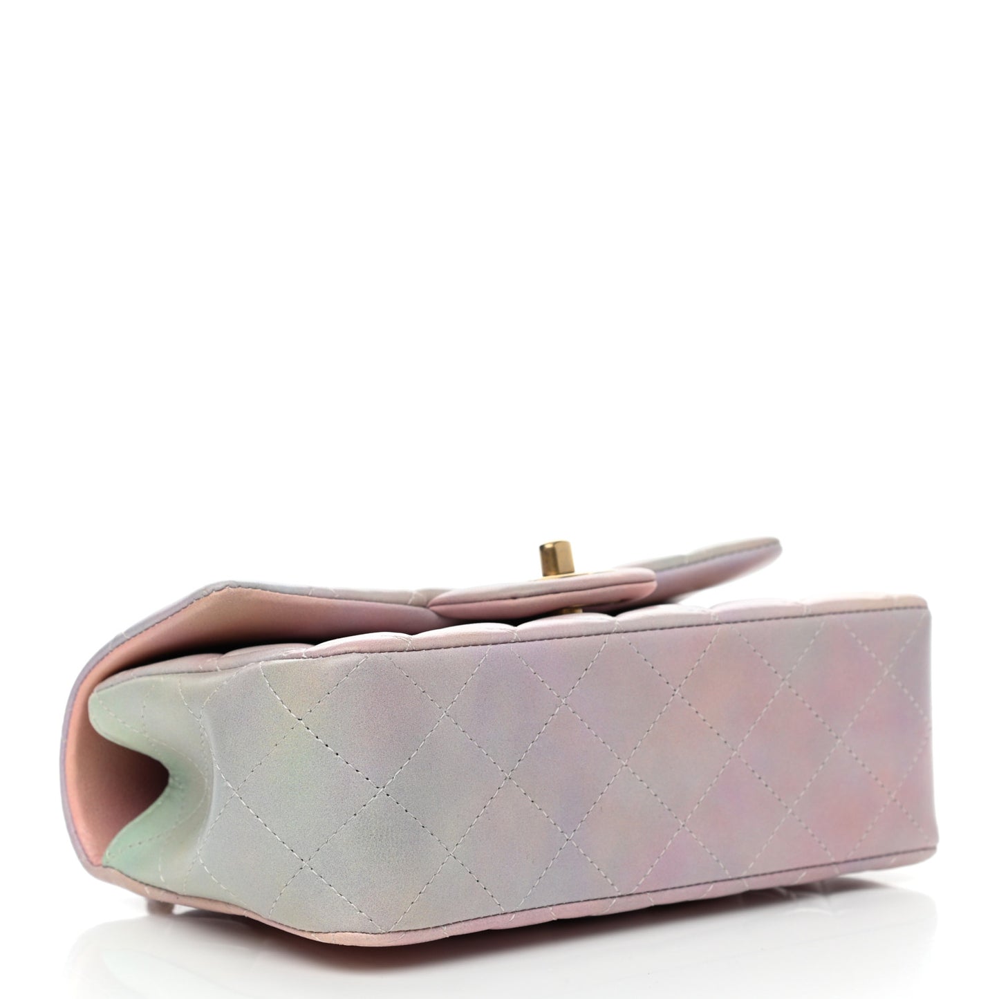 Lambskin Quilted Ombre Mini Top Handle Rectangular Flap Pink Multicolor