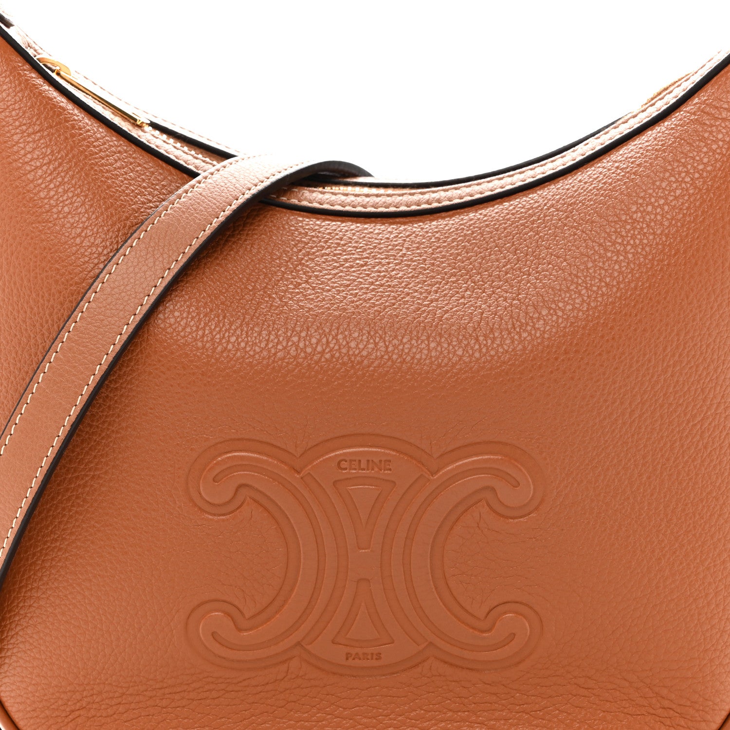 Celine Supple Calfskin Small Triomphe Heloise Shoulder Bag Tan 8 of 11