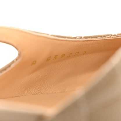 Chanel Lambskin Patent Cap Toe CC Slingback Flats 38.5 Beige Black 8 of 9