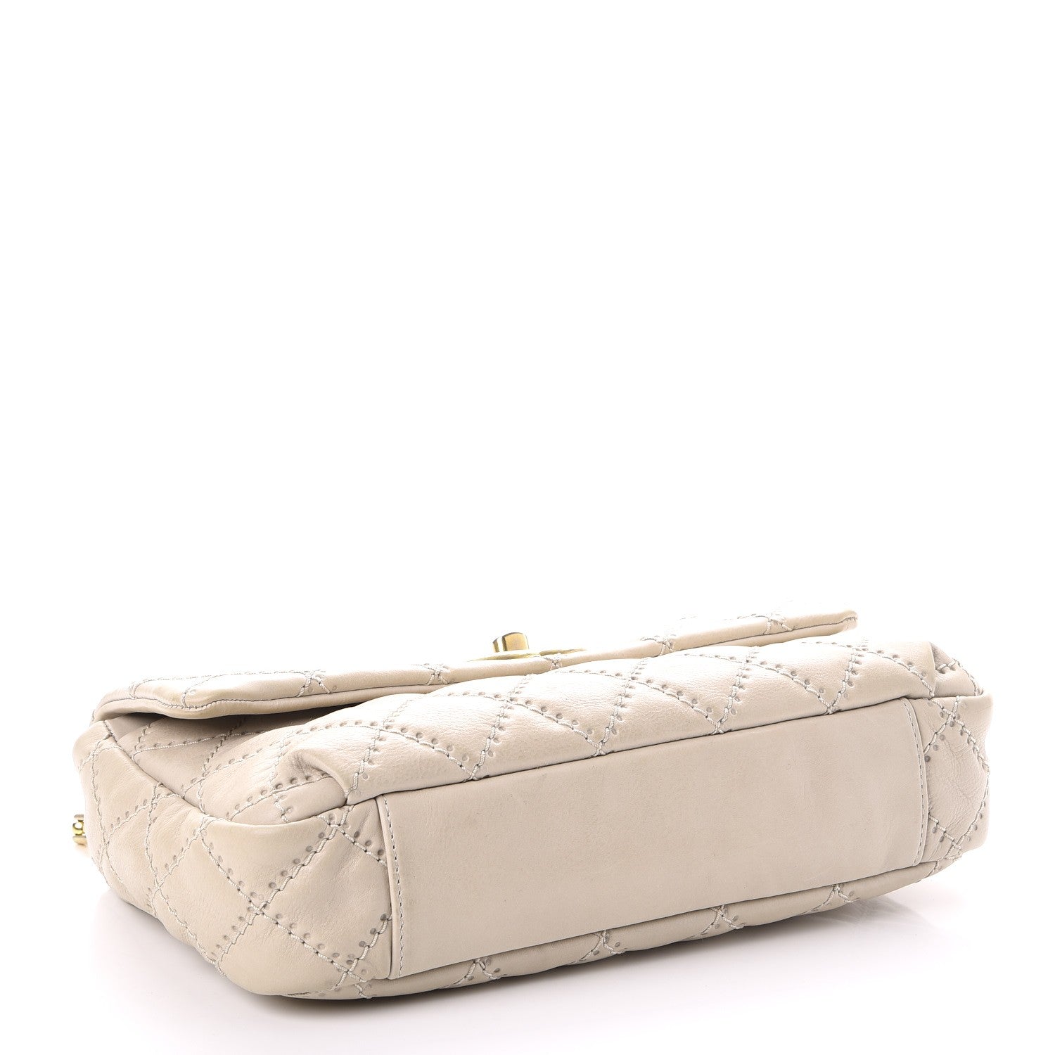 Chanel Calfskin Quilted Retro Chain Flap Beige 4 of 9