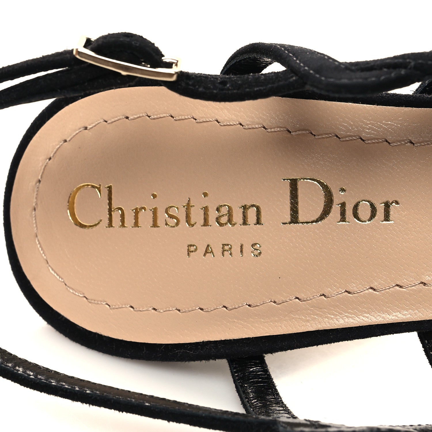 Christian Dior Suede D-Fame Sandals 38 Black 7 of 8