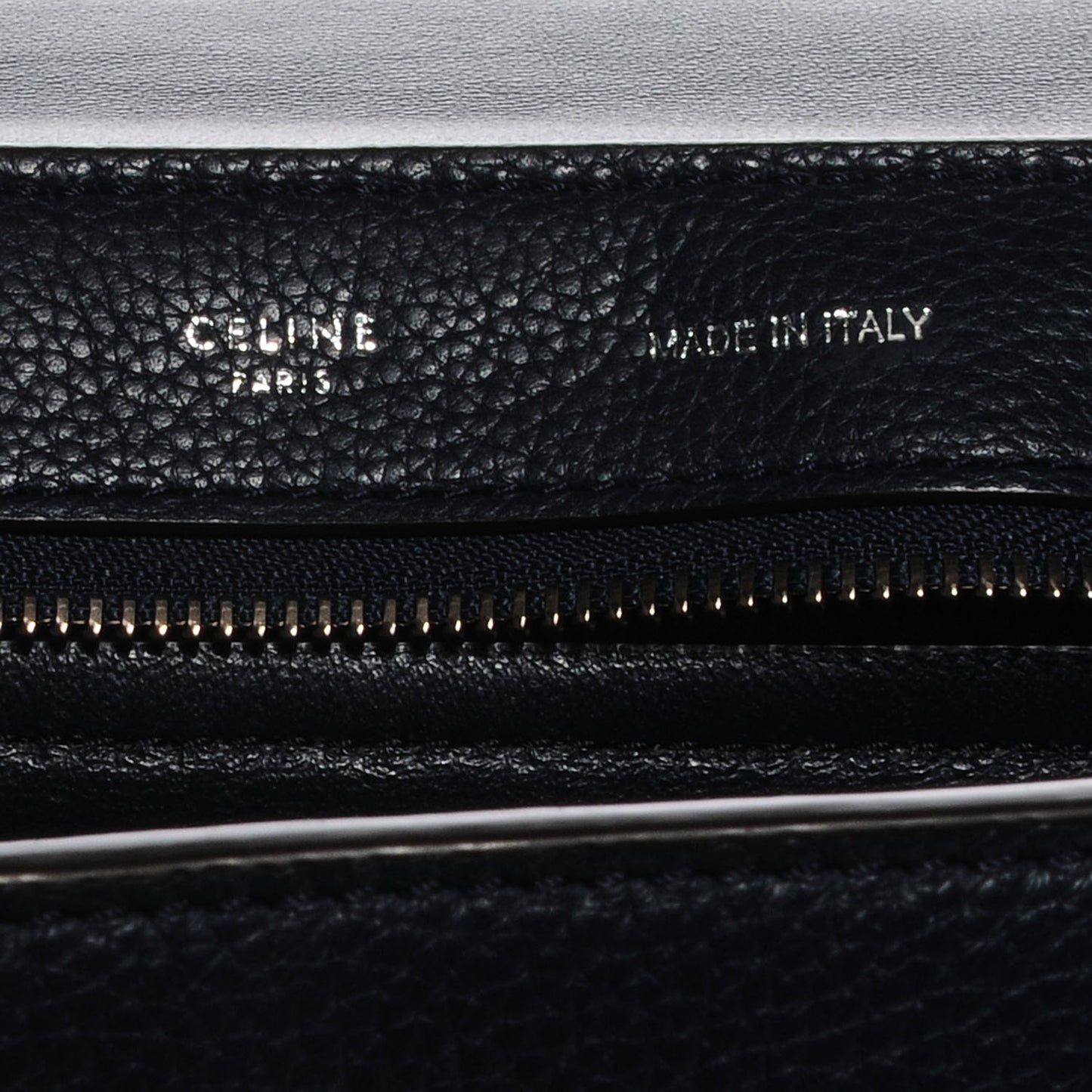 Drummed Calfskin Suede Medium Trapeze Navy Blue