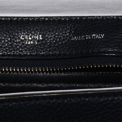 Celine Drummed Calfskin Suede Medium Trapeze Navy Blue 5 of 8