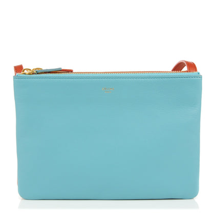 Celine Lambskin Small Multicolor Trio Crossbody Bag Antarctic 1 of 8
