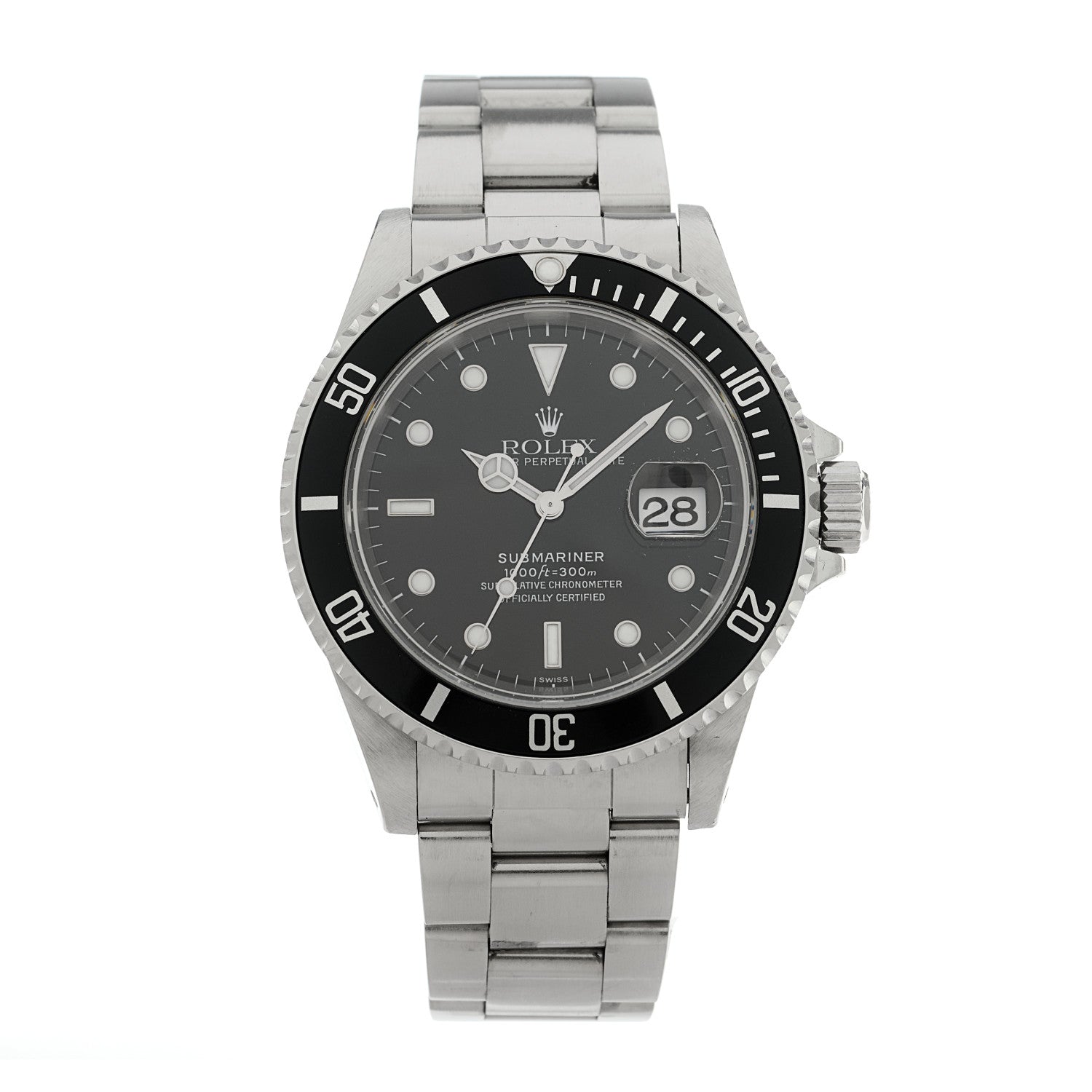 Rolex Stainless Steel 40mm Oyster Perpetual Submariner Date Watch Black 16610 1 of 4