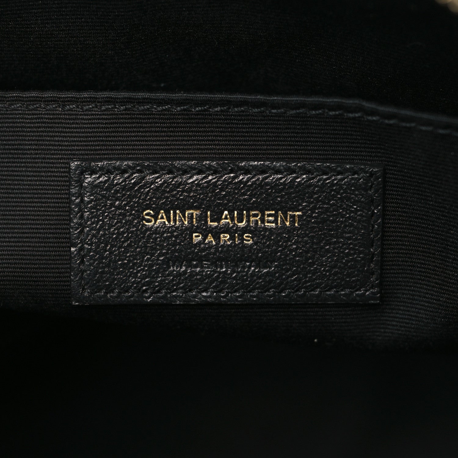 Saint Laurent Calfskin Matelasse Monogram Lou Camera Bag Black 6 of 11