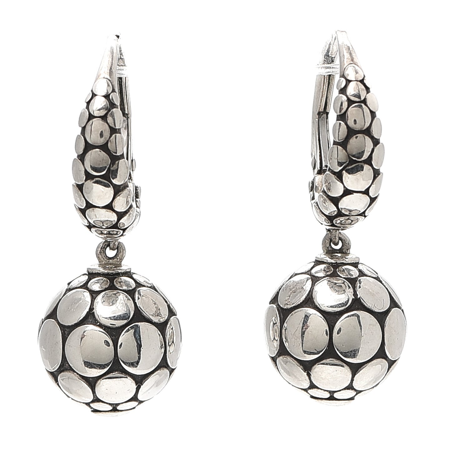 Sterling Silver Dot Drop Earrings