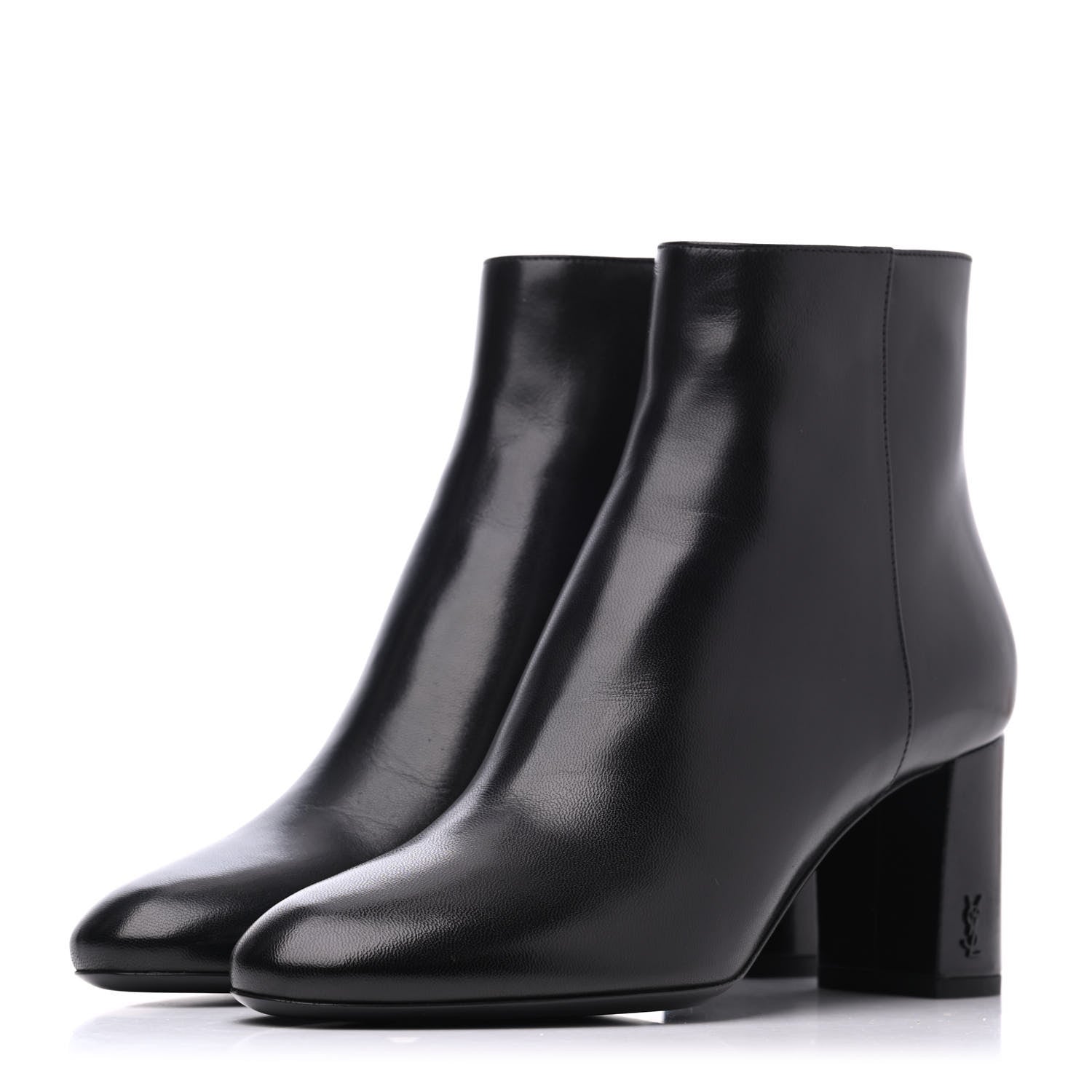 Saint Laurent Nappa Loulou Ankle Zip Boot 37.5 Black 3 of 9