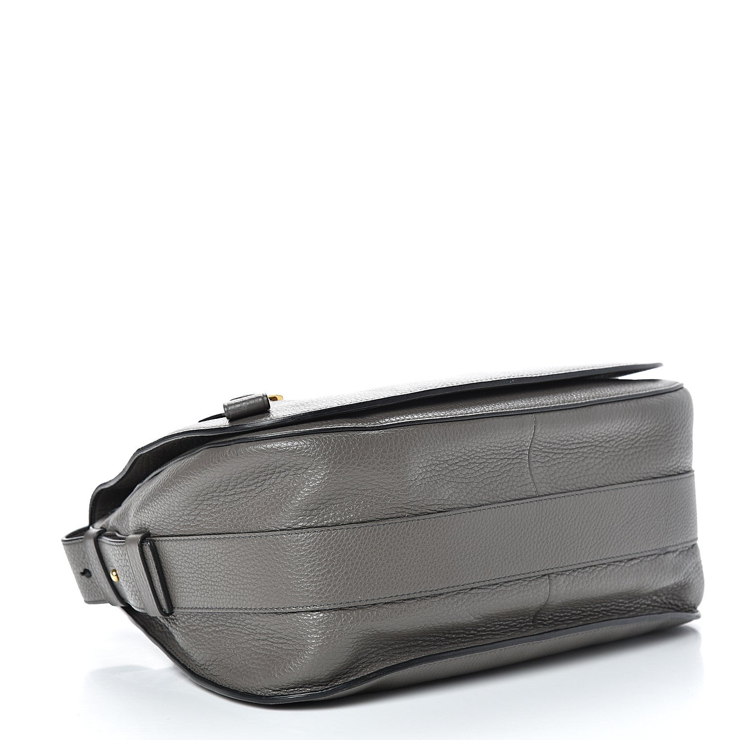 Grained Calfskin Soft Jennifer Saddle Bag Graphite