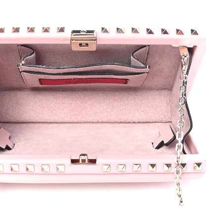 Valentino Garavani Vitello Rockstud Chain Clutch Water Rose 5 of 11