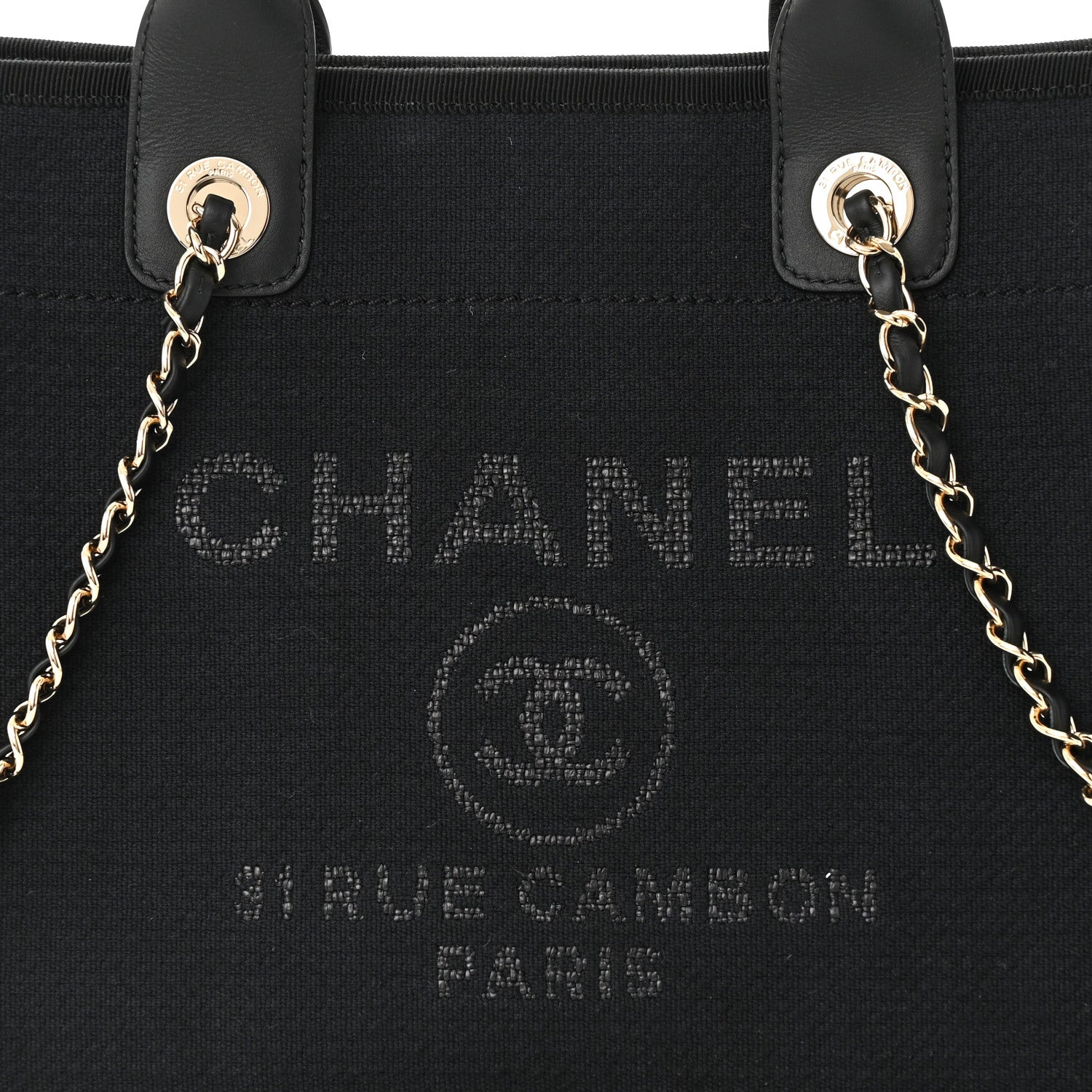 Chanel Mixed Fibers Small Deauville Tote Black 9 of 11