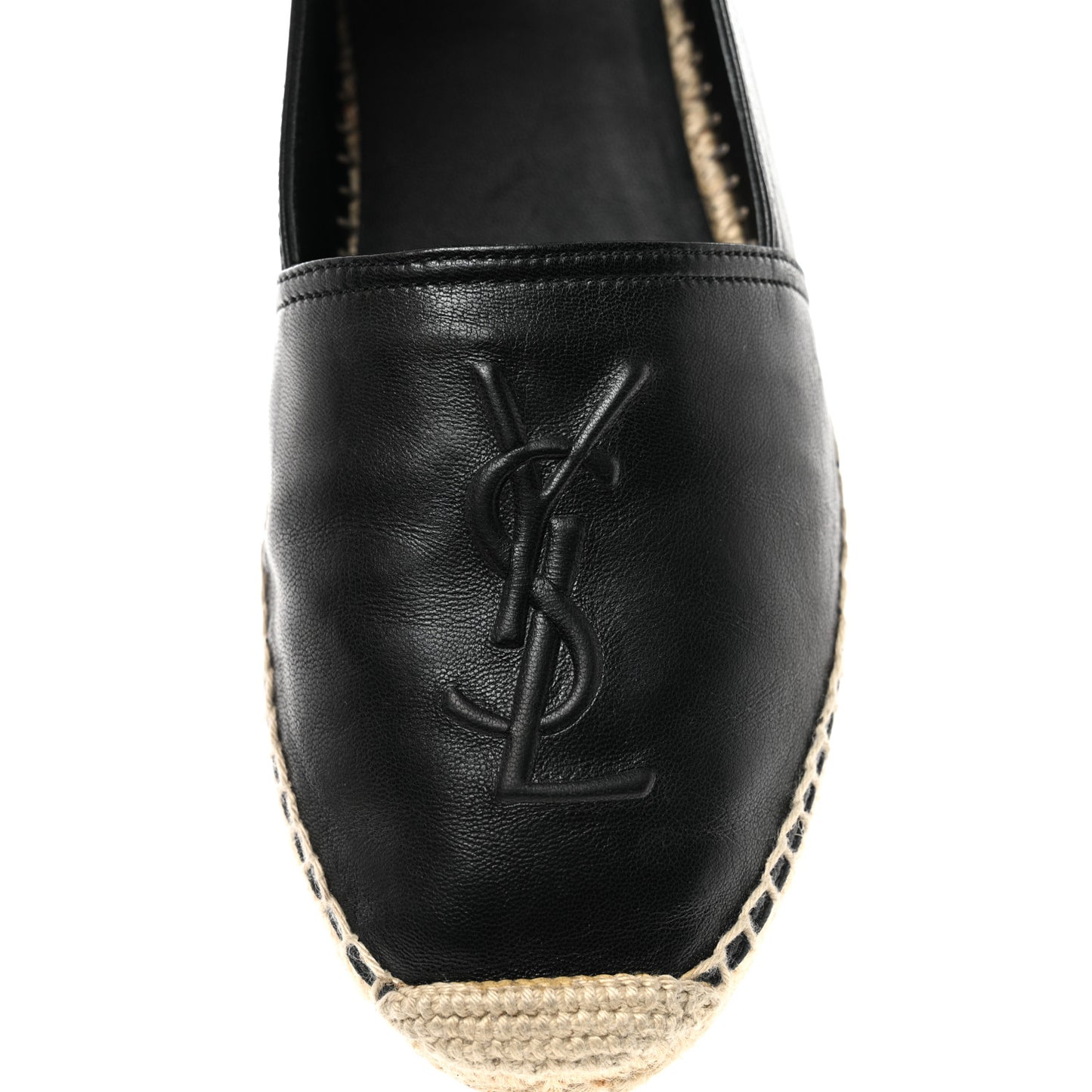 Lambskin Monogram Espadrilles 36.5 Black