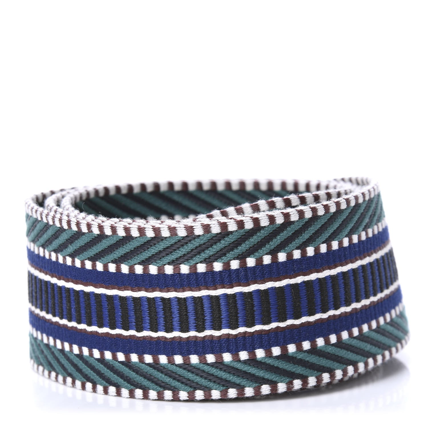 Hermes Toile Swift 50mm Sangle Cavale Shoulder Strap Malachite Bleu Electrique Black 2 of 4