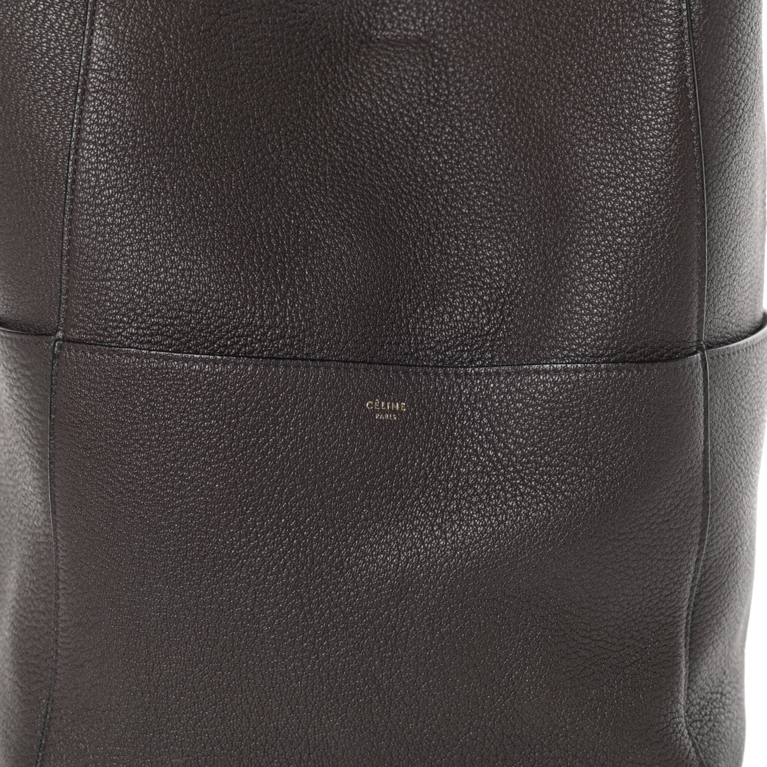 Celine Soft Grained Calfskin Sangle Bucket Bag Ecorce 7 of 9