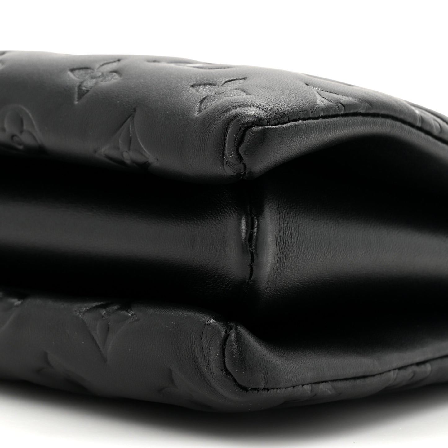 Lambskin Embossed Monogram Coussin PM Black