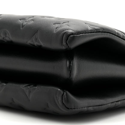 Louis Vuitton Lambskin Embossed Monogram Coussin PM Black 10 of 11