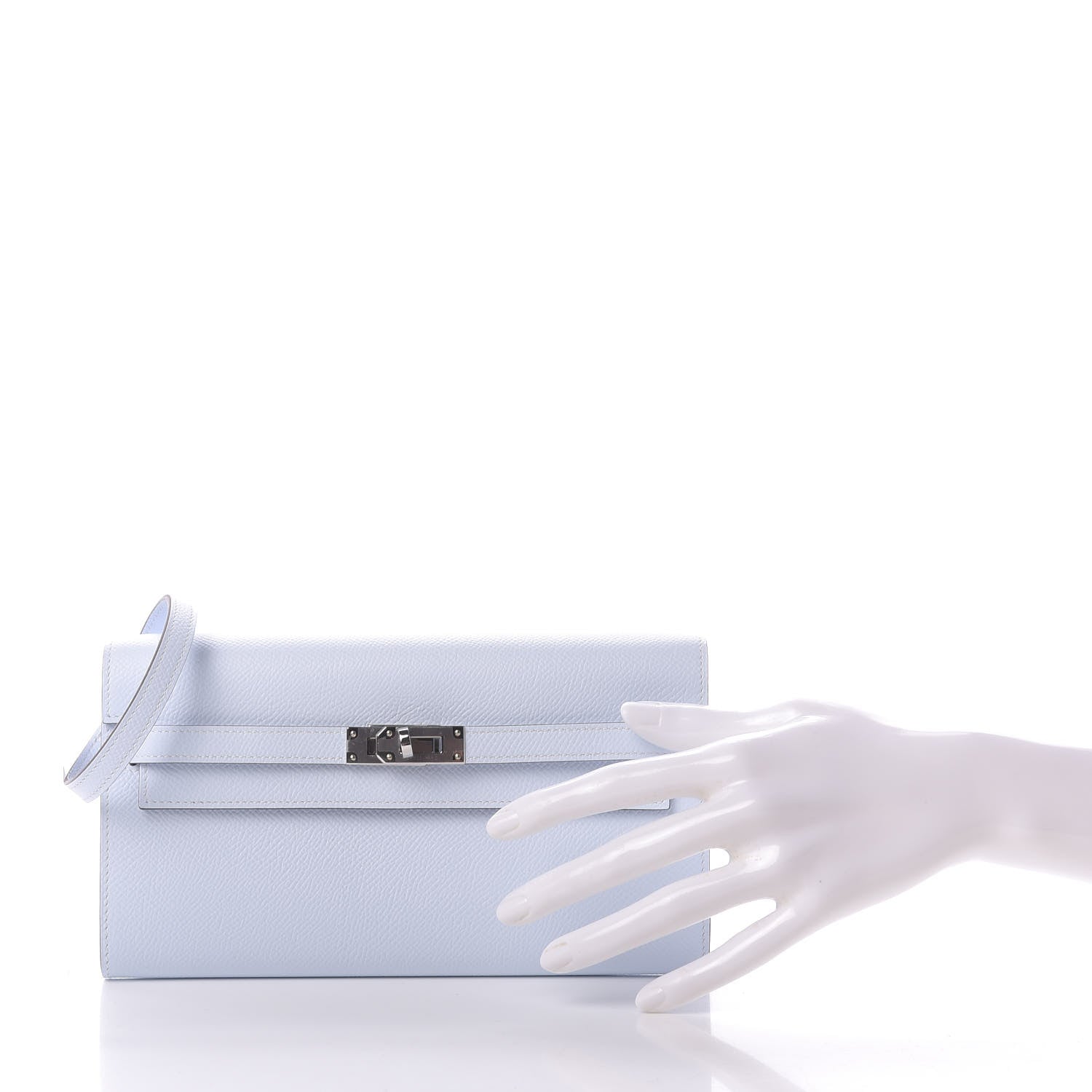 Hermes Epsom Kelly Wallet To Go Bleu Brume 2 of 10