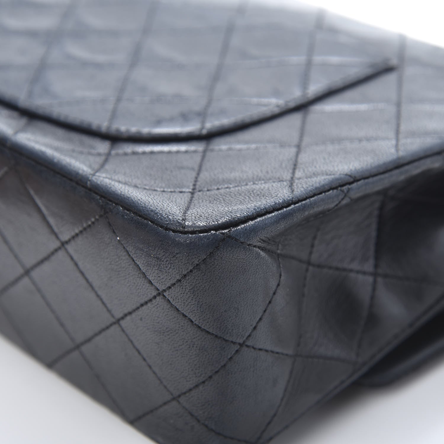 Chanel Lambskin Quilted Medium Double Flap Black 11 of 19