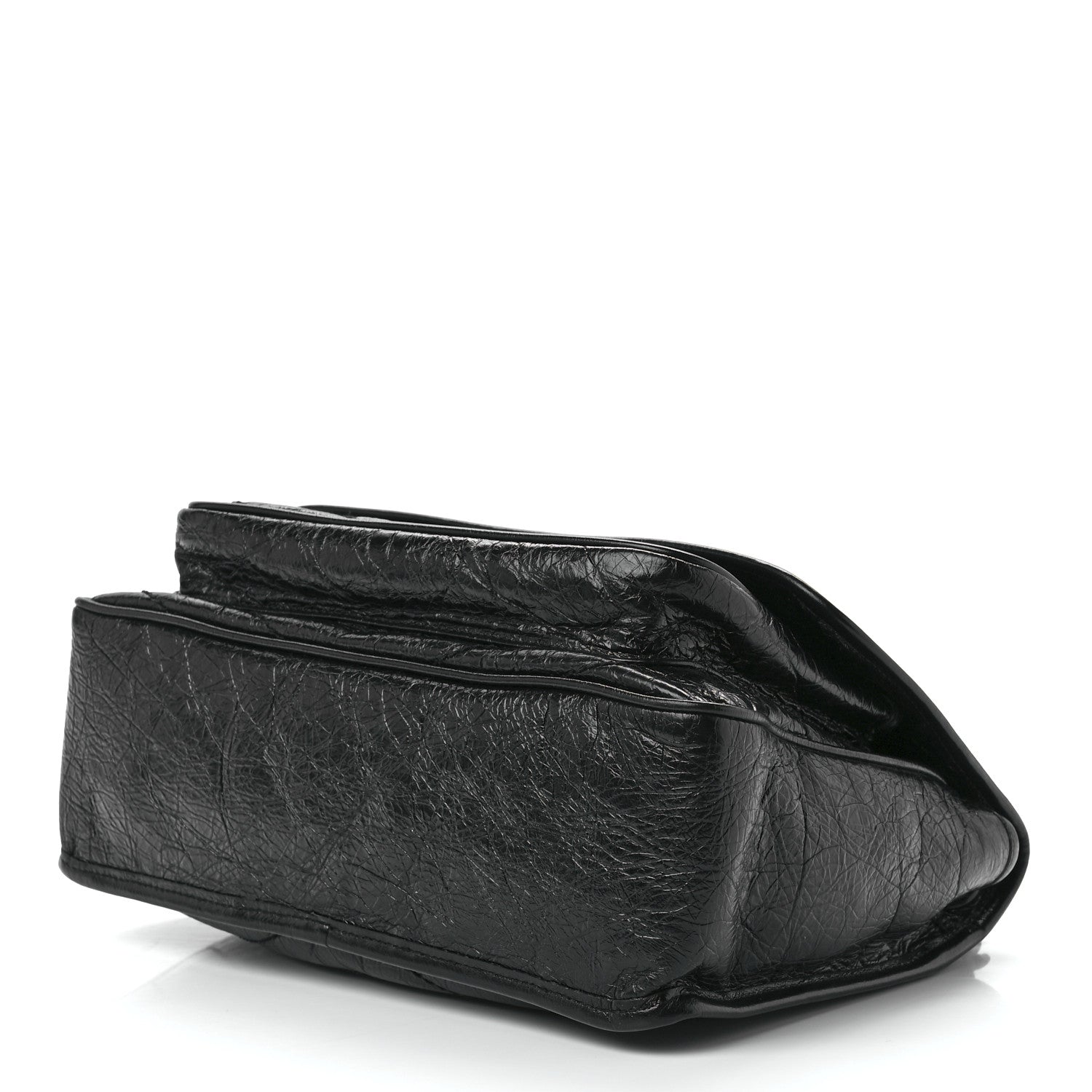Saint Laurent Crinkled Calfskin Matelasse Monogram Medium Niki Chain Satchel Black 11 of 14