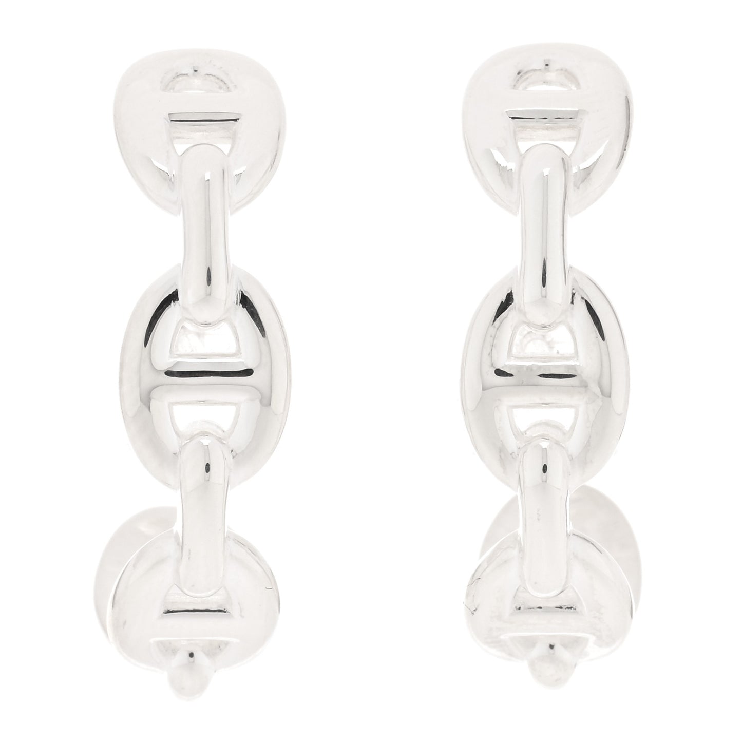 Sterling Silver Chaine D'Ancre Enchainee Climber Earrings