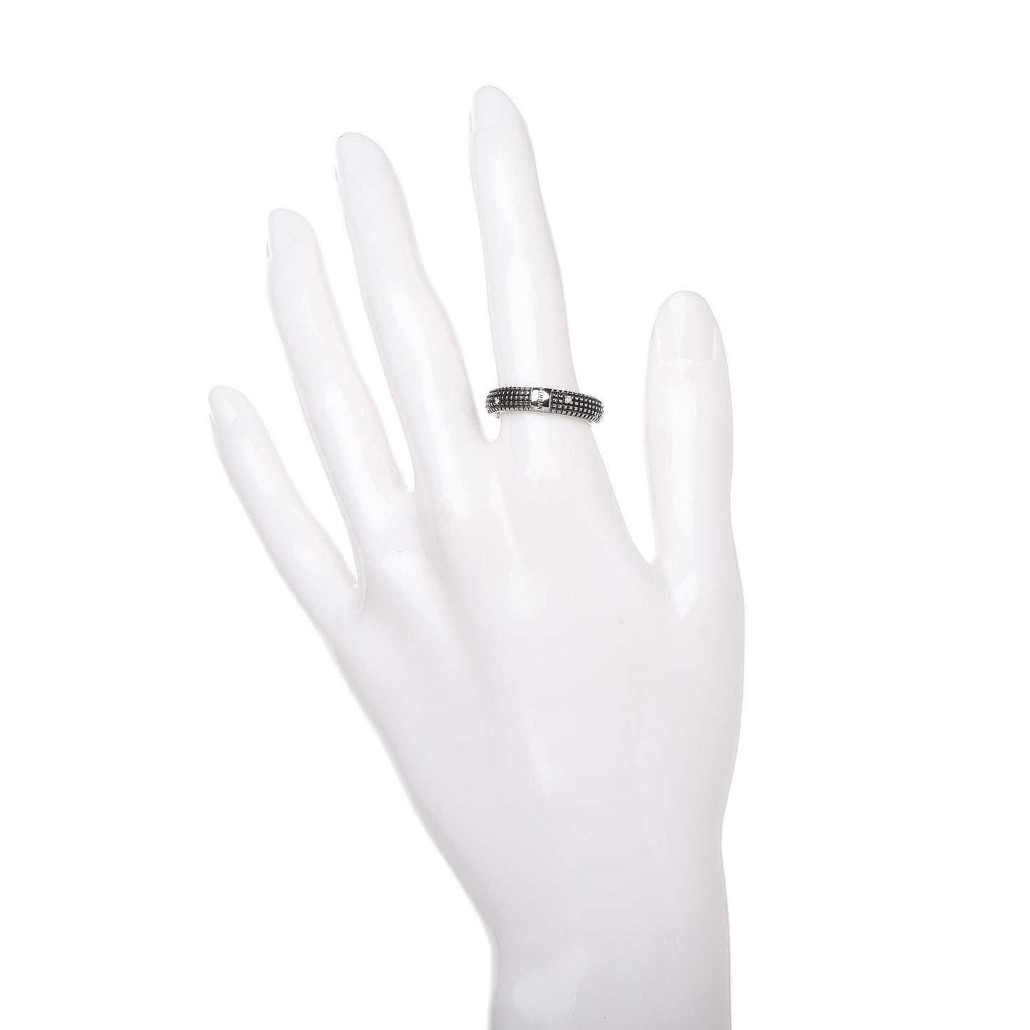 18K Black Gold Diamond Metropolitan Dream Band Ring 54 6.75