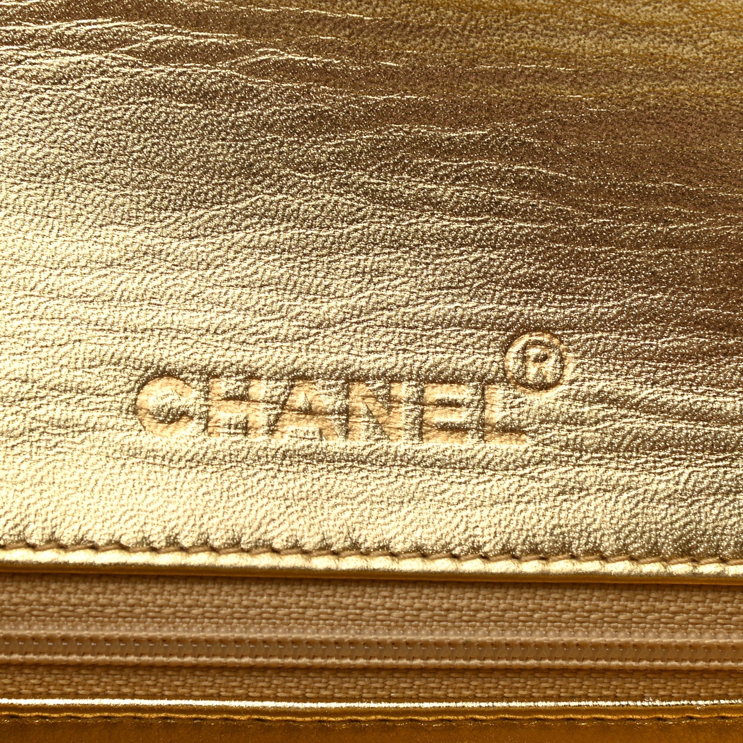 Chanel Metallic Lambskin Quilted Mini Square Flap Gold 5 of 12