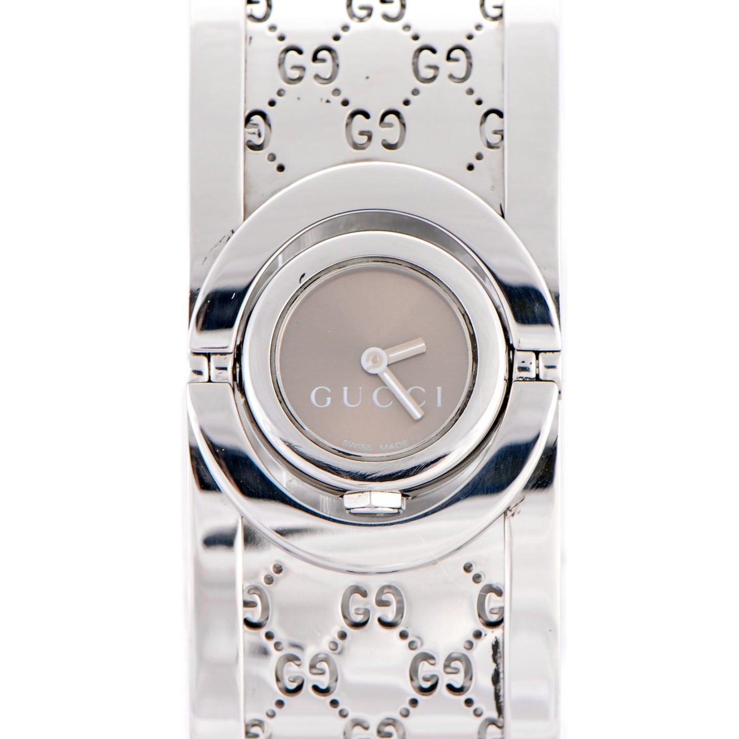 Stainless Steel 23mm Twirl Quartz Watch Brown
