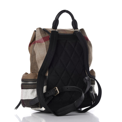 Burberry Canvas Mega Check Medium Rucksack Backpack Black 2 of 8