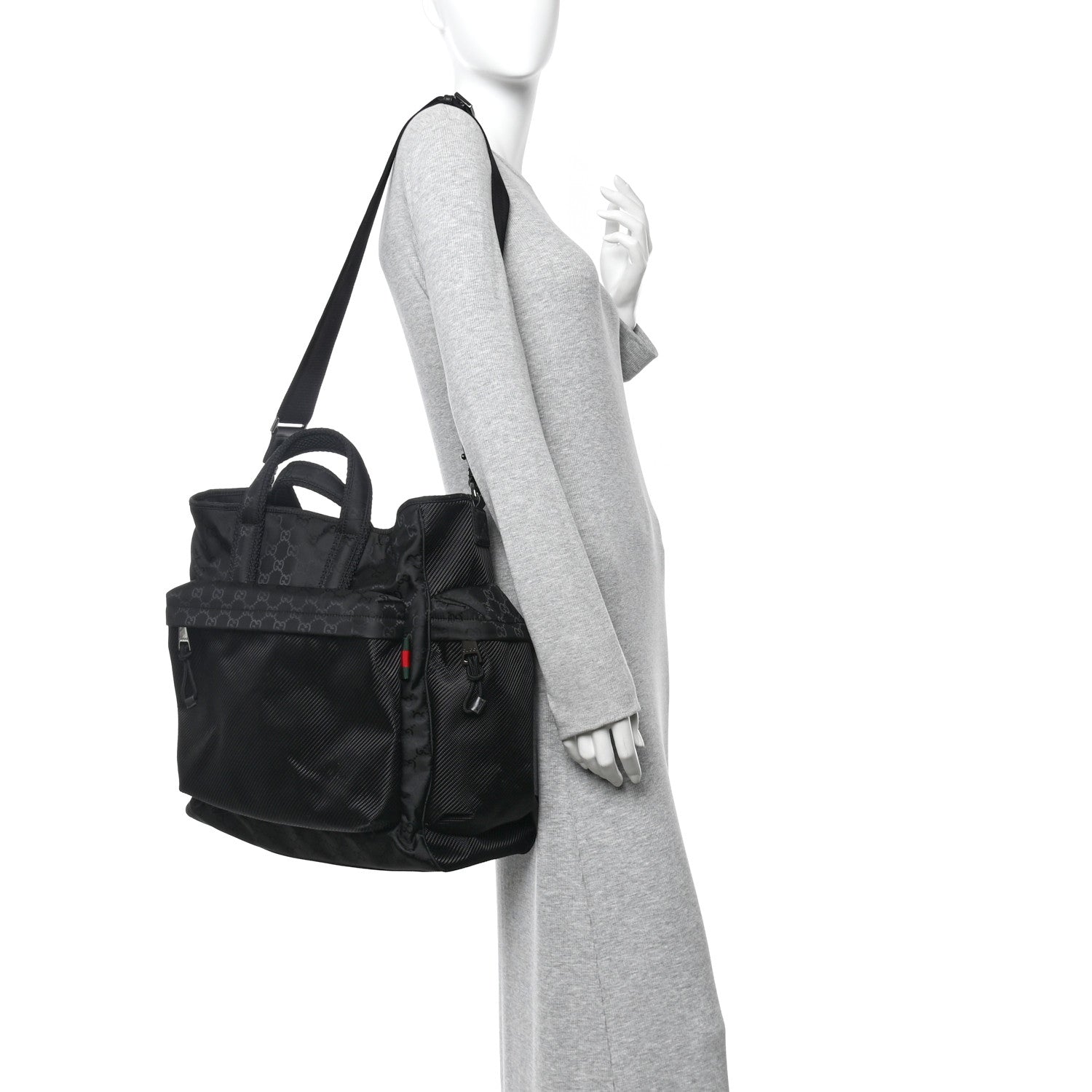 Gucci Nylon Large Nexus Tote Black 2 of 12