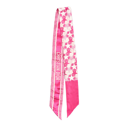 Christian Dior Silk Star Mitzah Scarf Pink 2 of 3