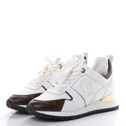 Louis Vuitton Calfskin Monogram Run Away Sneakers 36 White 3 of 8
